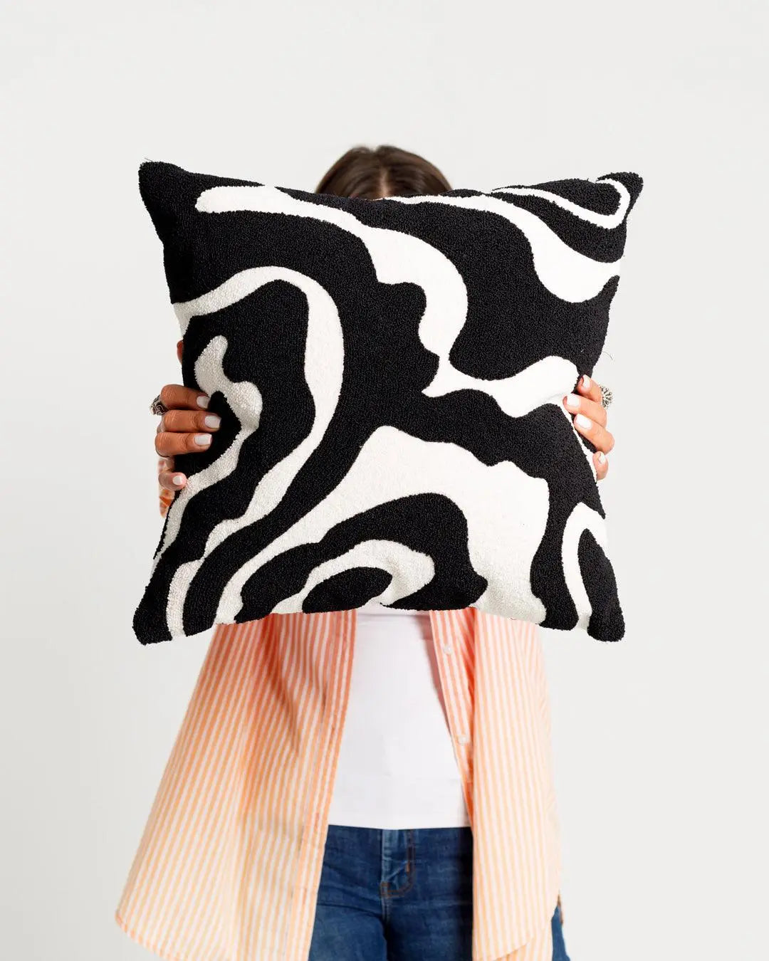 Zebra Tufted Cushion Wasilaah